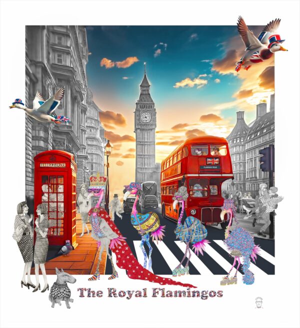 Royal Flamingos - The Quirky Art Man